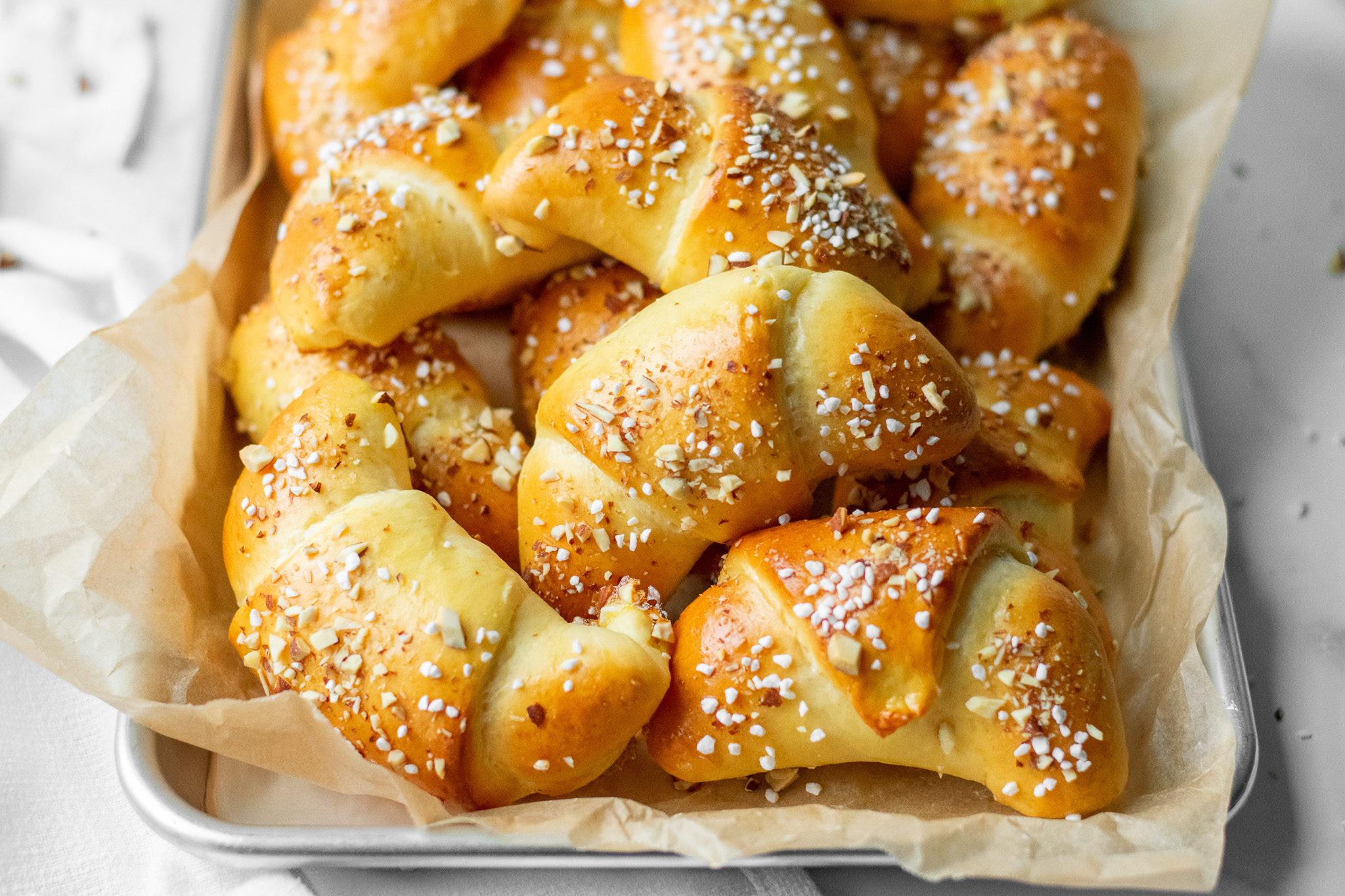 Vanilla Custard Filled Crescent Rolls (Vaniljehorn) - Ginger with Spice