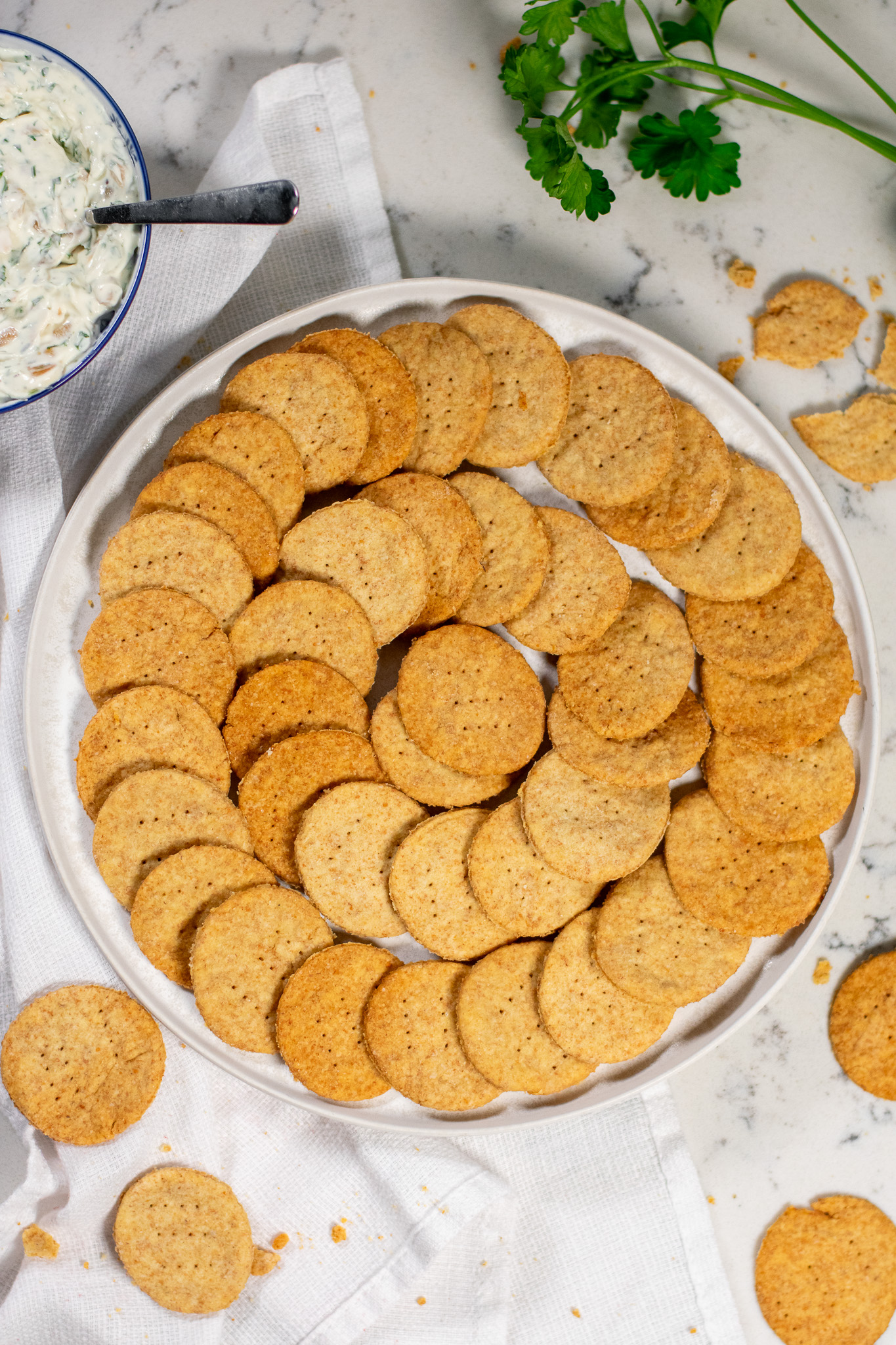 Easy and Crispy Wheat Crackers - Skandibaking